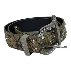 Rocawear  women's  studded belt Sz Large  Brown Y2k 90's